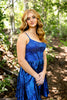 Load image into Gallery viewer, Sparkly Royal Blue A Line Spaghetti Straps Short Corset Prom Dress with Beadings