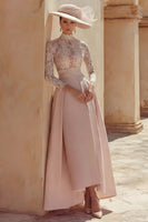 Load image into Gallery viewer, Candy Pink Lace Long Mother of the Bride Dress