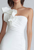 Load image into Gallery viewer, Ivory Satin One Shoulder Tight Short Bachelorette Party Dress