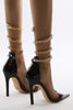 Load image into Gallery viewer, Black Open Toe Gladiator Stiletto Strappy High Heels