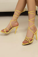 Load image into Gallery viewer, Golden Strappy High Heel Gladiator Stiletto Sandals