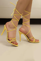 Load image into Gallery viewer, Golden Strappy High Heel Gladiator Stiletto Sandals