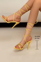 Load image into Gallery viewer, Golden Strappy High Heel Gladiator Stiletto Sandals