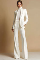 Load image into Gallery viewer, 2 Piece Sparkly White Shawl Lapel Prom Suits with Pockets