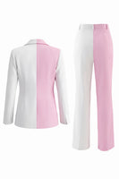Load image into Gallery viewer, 2 Piece Coral Ivory Peak Lapel Patchwork Prom Suits with Pockets