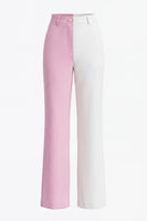 Load image into Gallery viewer, 2 Piece Coral Ivory Peak Lapel Patchwork Prom Suits with Pockets