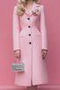 Load image into Gallery viewer, Pink Floral Single Breasted Notched Lapel Midi Blazer Dress