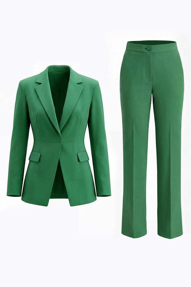 Load image into Gallery viewer, 2 Piece Red Long Sleeves Notched Lapel Prom Suits with Pockets