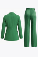 Load image into Gallery viewer, 2 Piece Red Long Sleeves Notched Lapel Prom Suits with Pockets