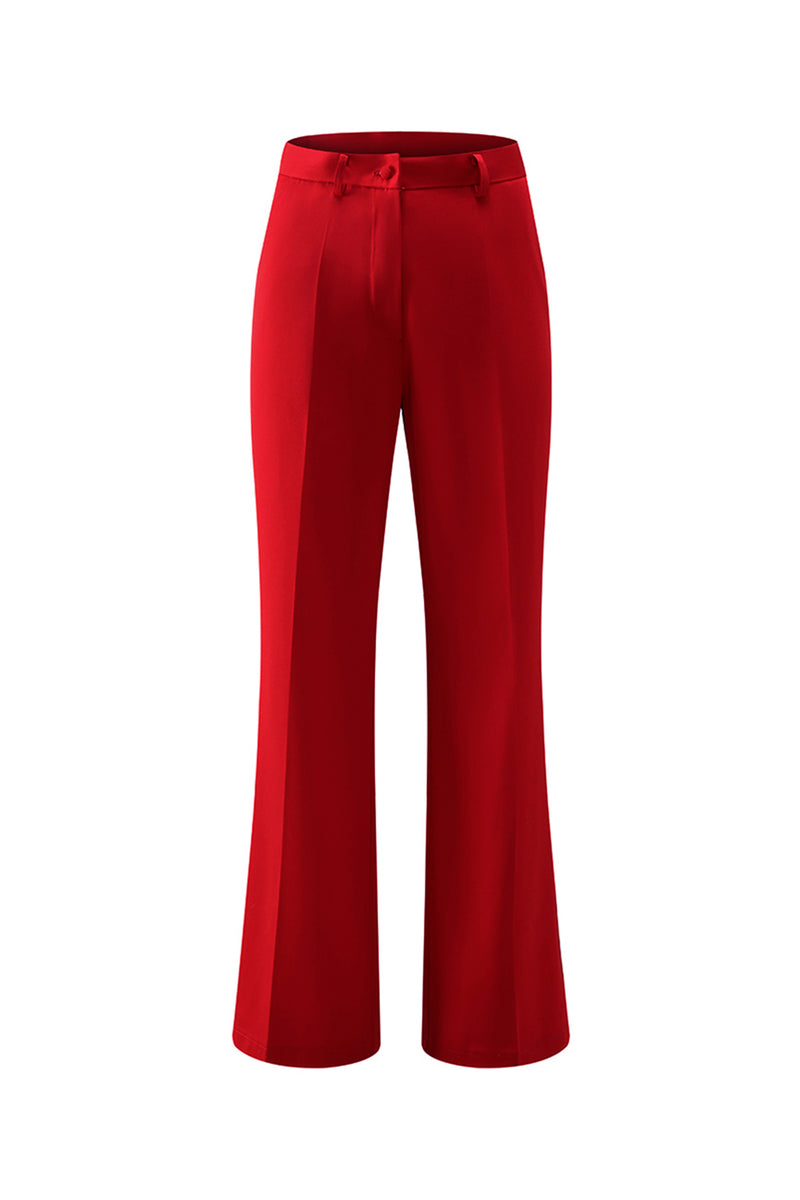 Load image into Gallery viewer, 2 Piece Red Long Sleeves Notched Lapel Prom Suits with Pockets