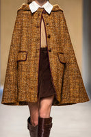 Load image into Gallery viewer, Tweed Brown Single Breasted Women Blazer