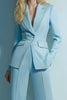Load image into Gallery viewer, 2 Piece Blue One Button Peak Lapel Prom Suits with Pockets