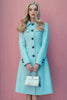 Load image into Gallery viewer, Blue Single Breasted A Line Midi Blazer Dress with Sleeves