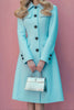 Load image into Gallery viewer, Blue Single Breasted A Line Midi Blazer Dress with Sleeves