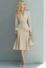 Load image into Gallery viewer, 2 Piece Light Khaki Peak Lapel Business Suits with Sleeves
