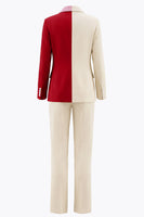 Load image into Gallery viewer, 2 Piece Light Khaki Patchwork Notched Lapel Business Suits with Pockets