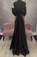 Load image into Gallery viewer, Sparkly Brown Leopard Sweetheart Sequin Mermaid Long Prom Dress with Bow