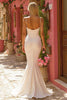 Load image into Gallery viewer, Ivory Spaghetti Straps Mermaid Sweep Train Wedding Dress