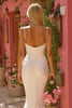 Load image into Gallery viewer, Ivory Spaghetti Straps Mermaid Sweep Train Wedding Dress