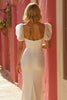 Load image into Gallery viewer, Simple Ivory Floor-Length Mermaid Wedding Dress with Slit