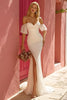 Load image into Gallery viewer, Ivory Mermaid Sweep Train Wedding Dress with Slit