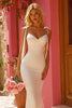 Load image into Gallery viewer, Ivory Spaghetti Straps Mermaid Floor-Length Wedding Dress with Bows