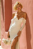 Load image into Gallery viewer, Ivory Off the Shoulder Floor-Length Mermaid Bridal Dress with Slit