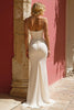 Load image into Gallery viewer, Ivory Spaghetti Straps Floor-Length Mermaid Wedding Dress with Slit