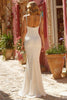 Load image into Gallery viewer, Ivory Mermaid Floor-Length Ruched Wedding Dress