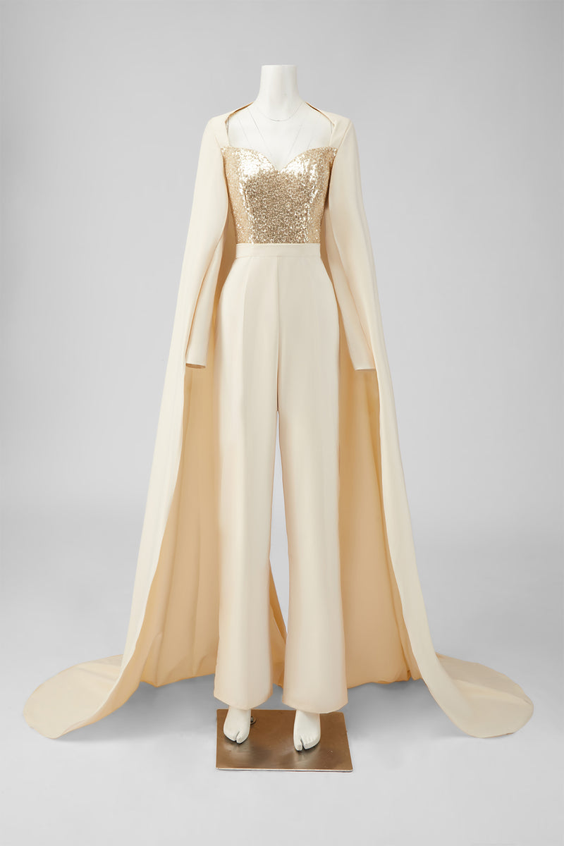 Load image into Gallery viewer, Long Sleeves Cabernet Mother of the Bride Jumpsuits with Pockets
