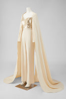 Load image into Gallery viewer, Long Sleeves Cabernet Mother of the Bride Jumpsuits with Pockets