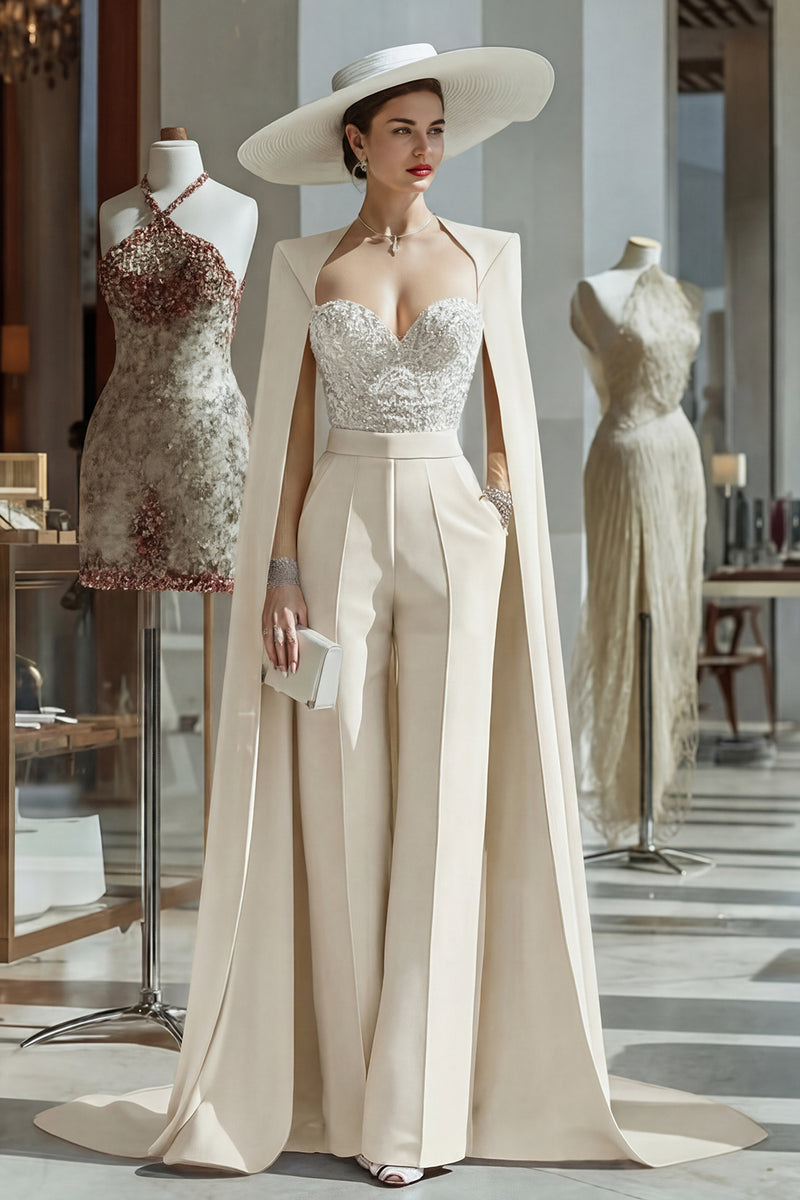 Load image into Gallery viewer, Long Sleeves Cabernet Mother of the Bride Jumpsuits with Pockets