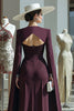 Load image into Gallery viewer, Long Sleeves Cabernet Mother of the Bride Jumpsuits with Pockets