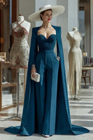 Load image into Gallery viewer, Long Sleeves Cabernet Mother of the Bride Jumpsuits with Pockets