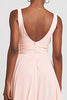 Load image into Gallery viewer, Pink Chiffon A-Line V-Neck Long Formal Dress with Slit