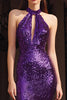Load image into Gallery viewer, Sparkly Purple Mermaid Sequin Maxi Holiday Party Dress