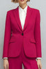 Load image into Gallery viewer, 2 Piece Fuchsia Long Sleeves Peak Lapel Fitted Prom Suits