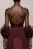 Load image into Gallery viewer, Burgundy Satin Sweetheart Ruched Mermaid Long Formal Dress