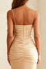 Load image into Gallery viewer, Ivory Spaghetti Straps Ruched Mermaid Maxi Formal Dress