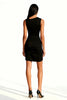 Load image into Gallery viewer, Simple Black Asymmetrical Bodycon Mini Cocktail Dress