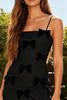 Load image into Gallery viewer, Black Spaghetti Straps Short Tight Cocktail Dress with Bows