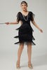 Load image into Gallery viewer, Sparkly Burgundy Bodycon Sequins Flapper Dress with Fringes