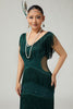 Load image into Gallery viewer, Sparkly Burgundy Bodycon Sequins Flapper Dress with Fringes