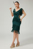 Load image into Gallery viewer, Sparkly Burgundy Bodycon Sequins Flapper Dress with Fringes