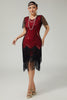 Load image into Gallery viewer, Sparkly Black Golden Bodycon Fringed 1920s Flapper Dress with Beading