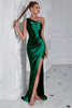 Load image into Gallery viewer, Burgundy One Shoulder Mermaid Maxi Prom Dress with Slit