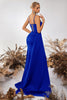 Load image into Gallery viewer, Sparkly Black Mermaid Spaghetti Straps Maxi Prom Dress with Side Cape