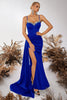 Load image into Gallery viewer, Sparkly Black Mermaid Spaghetti Straps Maxi Prom Dress with Side Cape