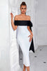 Load image into Gallery viewer, White Mermaid Off the Shoulder Prom Dress with Slit