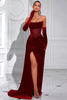 Load image into Gallery viewer, Black Velvet Strapless Sheath Ruched Long Corset Prom Dress with Slit